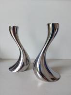2 Georg Jensen Cobra kandelaars Denemarken, Ophalen of Verzenden, Zo goed als nieuw, Metaal, Georg jensen