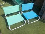 Strandstoelen - lage inklapbare stoelen, Inklapbaar, Ophalen of Verzenden, Zo goed als nieuw, Aluminium