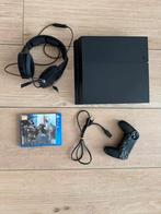 PlayStation 4, controller, headset en Monster Hunter World, Ophalen of Verzenden, Met 1 controller, Original, 500 GB