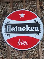 Emaille reclame emaille reclamebord Heineken langcat 37 cm, Verzamelen, Merken en Reclamevoorwerpen, Ophalen of Verzenden, Gebruikt