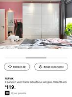 2x Schuifdeuren voor PAX kast 100x236, Ophalen, 200 cm of meer, 50 tot 100 cm, Glas