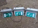 Te koop, 3 noodverlichtingsborden+ vluchtroute pijl, €25,0], Ophalen of Verzenden