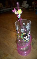 Disney Minnie Mouse kunststof glas met rietje, Verzamelen, Disney, Ophalen of Verzenden, Mickey Mouse, Zo goed als nieuw, Servies