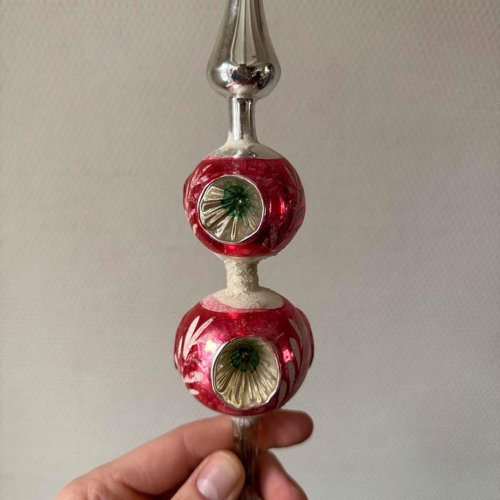 Prachtige Antieke Roze Deuk Piek, Deukpiek, 6 Deuken Vintage, Diversen, Kerst, Gebruikt, Ophalen of Verzenden