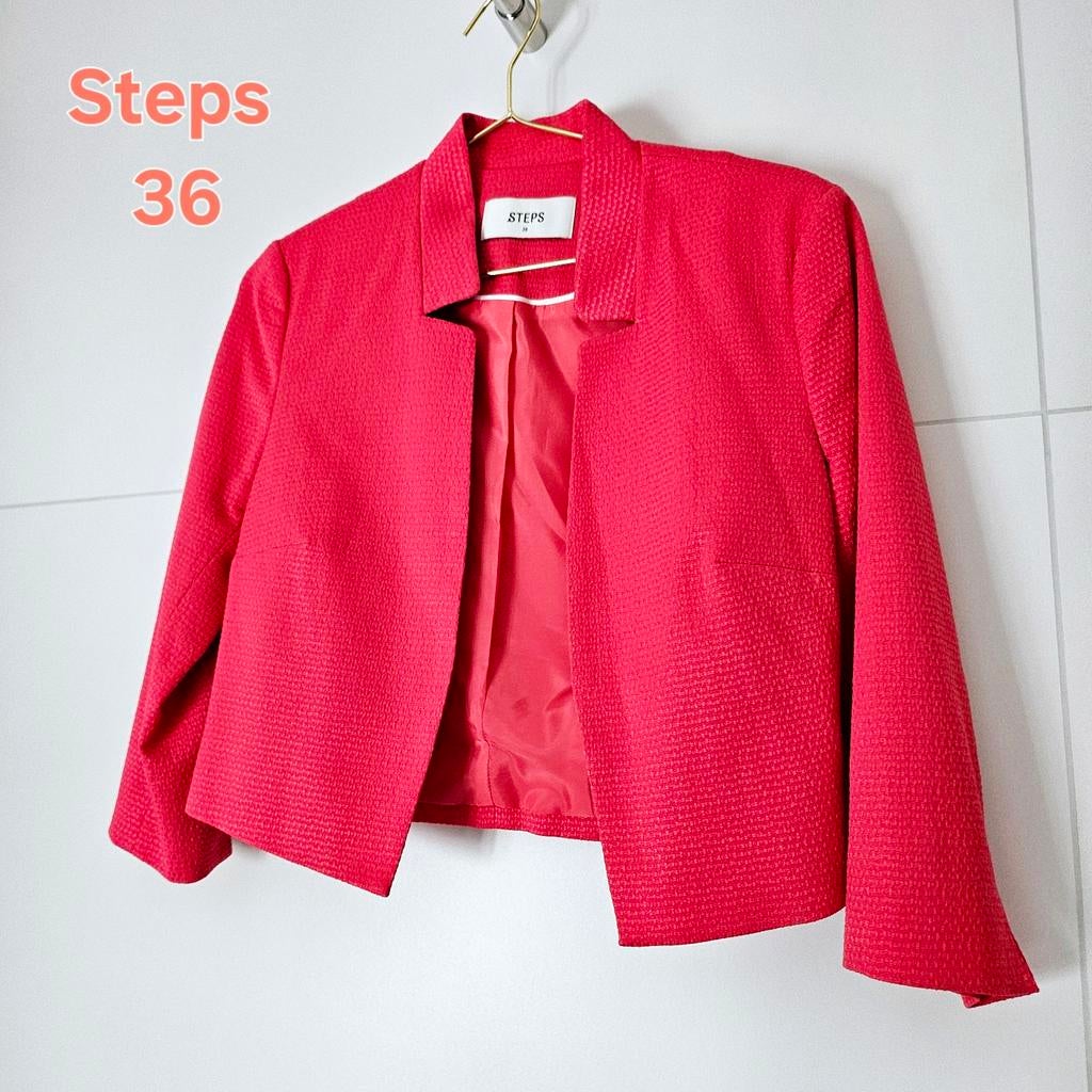 Knalroze jasje - Steps maat 36, Ophalen of Verzenden, Zo goed als nieuw, Steps, Jasje