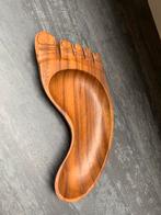 Teak vintage schaaltje Voet, uniek Design!, Schaal, Ophalen of Verzenden, Zo goed als nieuw, Overige vormen