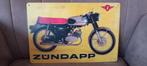 Blikken bord Zündapp  bromfiets 20x30 cm, Ophalen of Verzenden