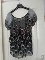 Top met pauwenprint L, Kleding | Dames, Verzenden, Zo goed als nieuw, Zonder mouw