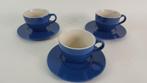 3x Nespresso kop en schotel, blauw, koffiekopjes. 5A2 /2, Tweedehands verkoop, Tweedehands verkoop, Gebruikt, Ophalen of Verzenden