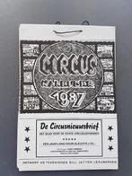 Circuskalender Nederlandse circussen 1987 Circusnieuwsbrief., Verzamelen, Overige Verzamelen, Circuskalender., Ophalen of Verzenden