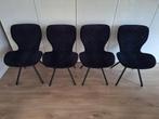 Blauw/grijze eetkamerstoelen 4 stuks, Huis en Inrichting, Stoelen, Ophalen, Gebruikt, Blauw, Vier