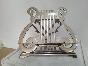 vintage brocante zeer oude muziek blad standaard croom beschikbaar voor biedingen