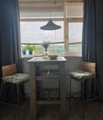 2 IKEA Barkrukken rotan, Ophalen, Gebruikt, Met voetsteun, 60 tot 90 cm