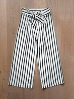 Elsy witte wide leg broek met zwarte strepen+ ceintuur XS/34, Wit, Ophalen of Verzenden, Maat 34 (XS) of kleiner, Lang