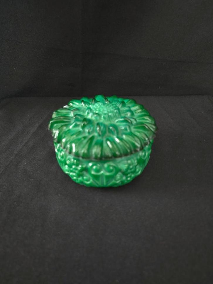 Mooi Ingrid Bohemia glas doosje, fabricage Curt Schlevogt, Antiek en Kunst, Antiek | Glas en Kristal, Ophalen of Verzenden