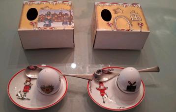 Kerst eierdopjes mét lepeltjes én zoutvaatjes beschikbaar voor biedingen