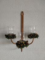 Wand Kandelaar voor 3 kaarsen - Goud kleurig, Ophalen of Verzenden