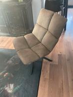 Zo goed als nieuwe Draaifauteuil Cognac/Taupe, Huis en Inrichting, Fauteuils, Ophalen, 75 tot 100 cm, Zo goed als nieuw, Stof