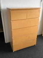 Ikea MALM kast ladekast eiken fineer 6 lades, 5 laden of meer, Ophalen, Zo goed als nieuw