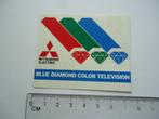 sticker oud Mitsubishi TV Televisie electric retro japan, Verzamelen, Verzenden, Zo goed als nieuw, Bedrijf of Vereniging