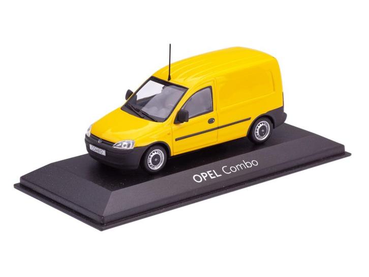 Opel Corsa Combo C Panel Delivery Van Yellow 2001 Dealer Box, Hobby en Vrije tijd, Modelauto's | 1:43, Nieuw, Auto, MiniChamps