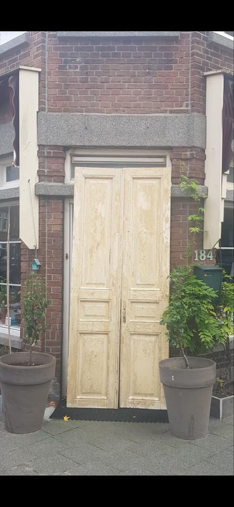 Antieke deur - ca 240x104, Doe-het-zelf en Verbouw, Deuren en Horren, Gebruikt, Buitendeur, 215 cm of meer, 100 tot 120 cm, Hout