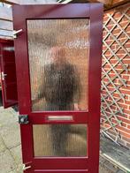 Voordeur-enkel glas-92x211cm-sleutels- slotkom-haken, Doe-het-zelf en Verbouw, Deuren en Horren, Ophalen, Gebruikt, 80 tot 100 cm
