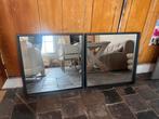 Twee zwarte Ikea Nissedal spiegels IZGS, Ophalen of Verzenden, Zo goed als nieuw, Minder dan 100 cm, Rechthoekig