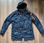 Superdry parka mt 2XL, Blauw, Overige maten, Ophalen of Verzenden, Gedragen