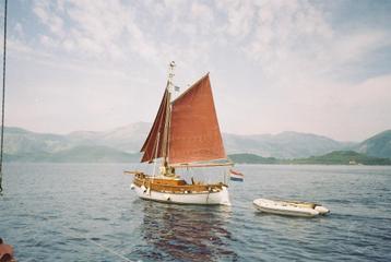 zeilboot mast hout massief en zeilplan beschikbaar voor biedingen