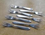 Set kleine vorkjes stainless 7 stuks gebaksvorkjes puntfilet, Ophalen of Verzenden, Gebruikt, Rvs of Chroom, Bestekset