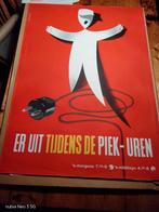 Vintage Affiche: Er Uit Tijdens de Piek-uren, Rechthoekig Staand, Ophalen of Verzenden, Zo goed als nieuw, A1 t/m A3
