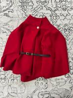 Rode poncho jas met riem, Ophalen, Nieuw, Rood