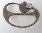 Karl Laine, modernist broche 835 zilver, bergkristal (3283), Sieraden, Tassen en Uiterlijk, Broches, Ophalen, Zo goed als nieuw