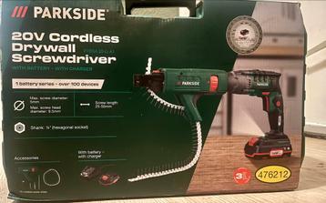 Parkside 20V accu-gipsplaatschroefmachine, met accu en lader beschikbaar voor biedingen
