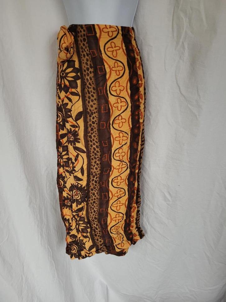 Toffe lange wikkelrok mt 38 merk Taifun, Kleding | Dames, Rokken, Zo goed als nieuw, Maat 38/40 (M), Bruin, Onder de knie, Ophalen of Verzenden