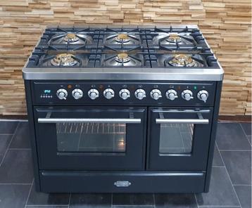 Luxe Fornuis Boretti Majestic100cm antraciet GASOVEN 6pits beschikbaar voor biedingen