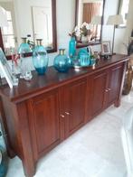 Kersenhouten Dressoir, Vitrinekast & TV-meubel Set, Klassiek, Ophalen of Verzenden, 200 cm of meer, 25 tot 50 cm