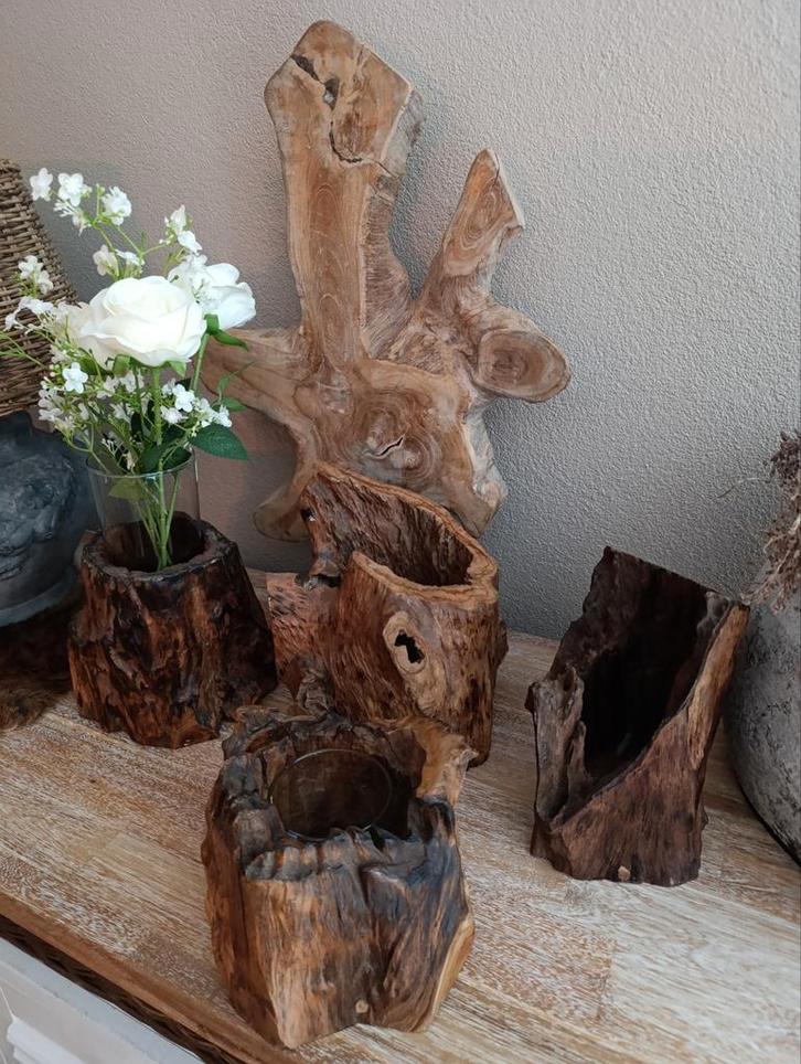 Teakhouten decoratie stronk nieuw!, Huis en Inrichting, Woonaccessoires | Overige, Nieuw, Ophalen of Verzenden