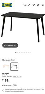 Eettafel zwart Ikea, Ophalen, Zo goed als nieuw