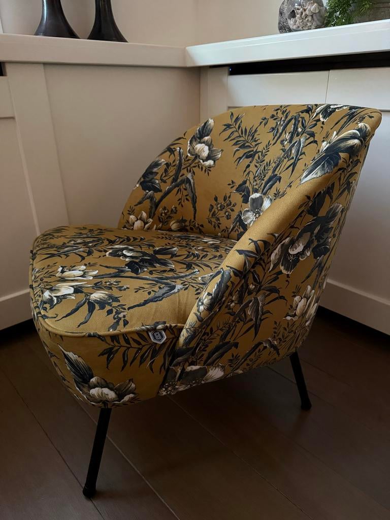 Z.g.a.n. LUMZ BEPUREHOME VOGUE fluwelen fauteuil, Ophalen, 75 tot 100 cm, Zo goed als nieuw, Stof