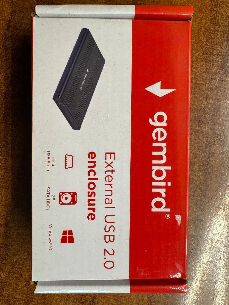 Gembird External USB 2.0 enclosure (Scorpio black 250gb), Gembird, HDD, Ophalen of Verzenden, Zo goed als nieuw