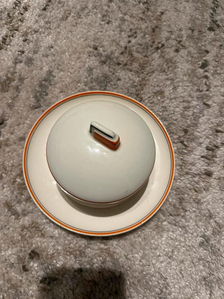 Botervloot met deksel, Huis en Inrichting, Keuken | Servies, Gebruikt, Overige typen, Effen, Keramiek, Ophalen