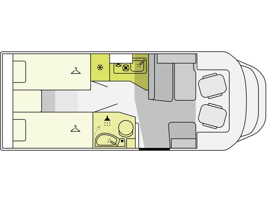 Etrusco T 6.9 SB, tot 5 zit-/slaapplaatsen, Caravans en Kamperen, Campers, Automaat, Fiat, Bedrijf, Diesel