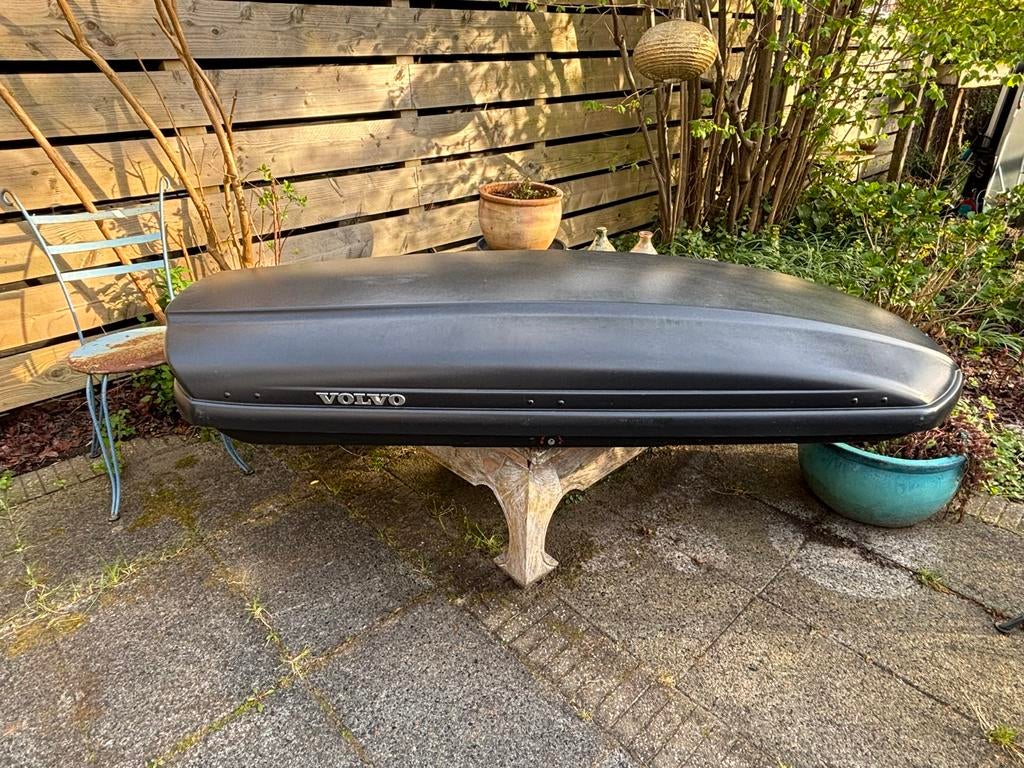 Originele Volvo Dakkoffer met Dakdragers - 75kg Laadvermogen, Auto diversen, Dakkoffers, Ophalen of Verzenden, Gebruikt