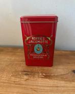 Vintage Koffie Jacqmotte Bewaarblik - Rood, Ophalen of Verzenden, Gebruikt, Koffie, Overige merken