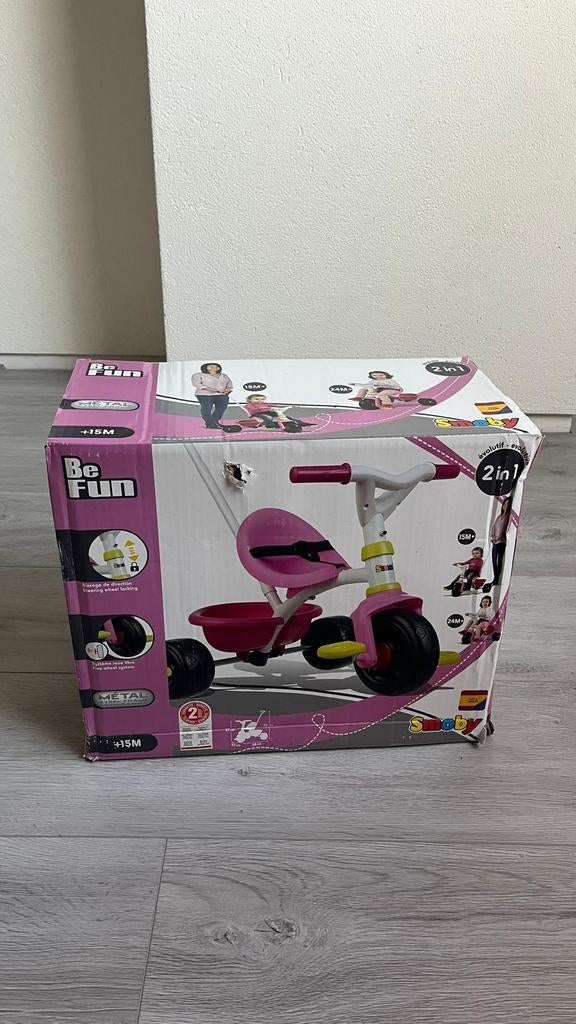 Smoby Be Fun 2-in-1 driewieler roze, Ophalen, Nieuw, Overige typen