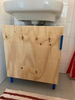 Ikea wastafelmeubel met vuren houten look deurtje, Ophalen, Zo goed als nieuw, Bruin, Overige typen