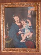 geborduurd schilderij Maria met het kindje Jezus, Minder dan 50 cm, 50 tot 75 cm, Ophalen of Verzenden, Zo goed als nieuw