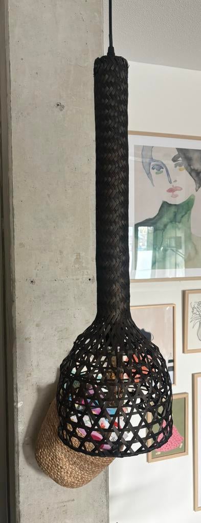 Rotan lamp, Ophalen, Zo goed als nieuw, 50 tot 75 cm